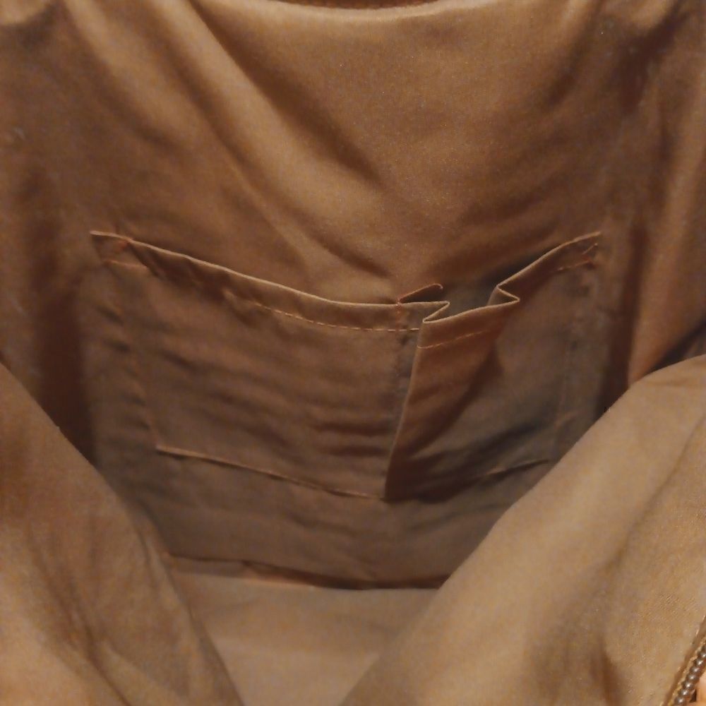 The Last Straw Fringe Straw Tote Bag in Burnt Orange - Picture 2 of 6